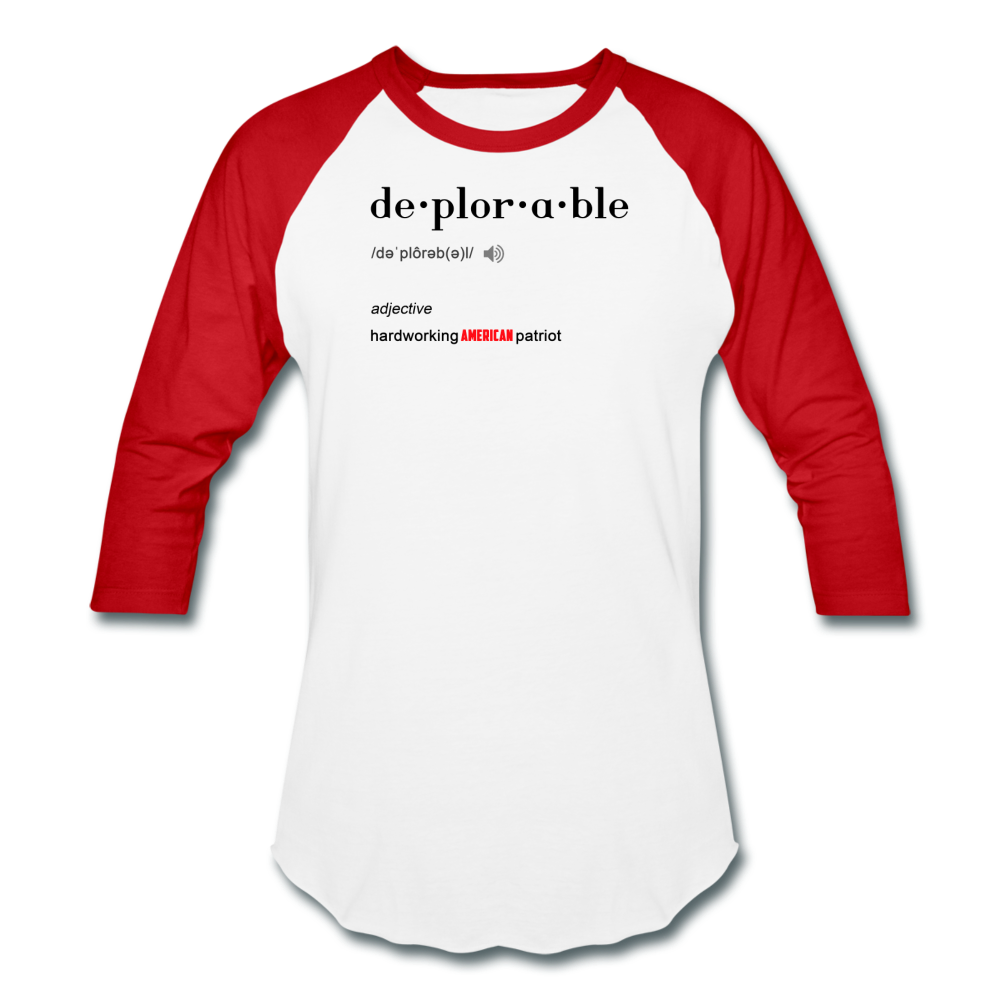 True Deplorable Long Sleeve - white/red